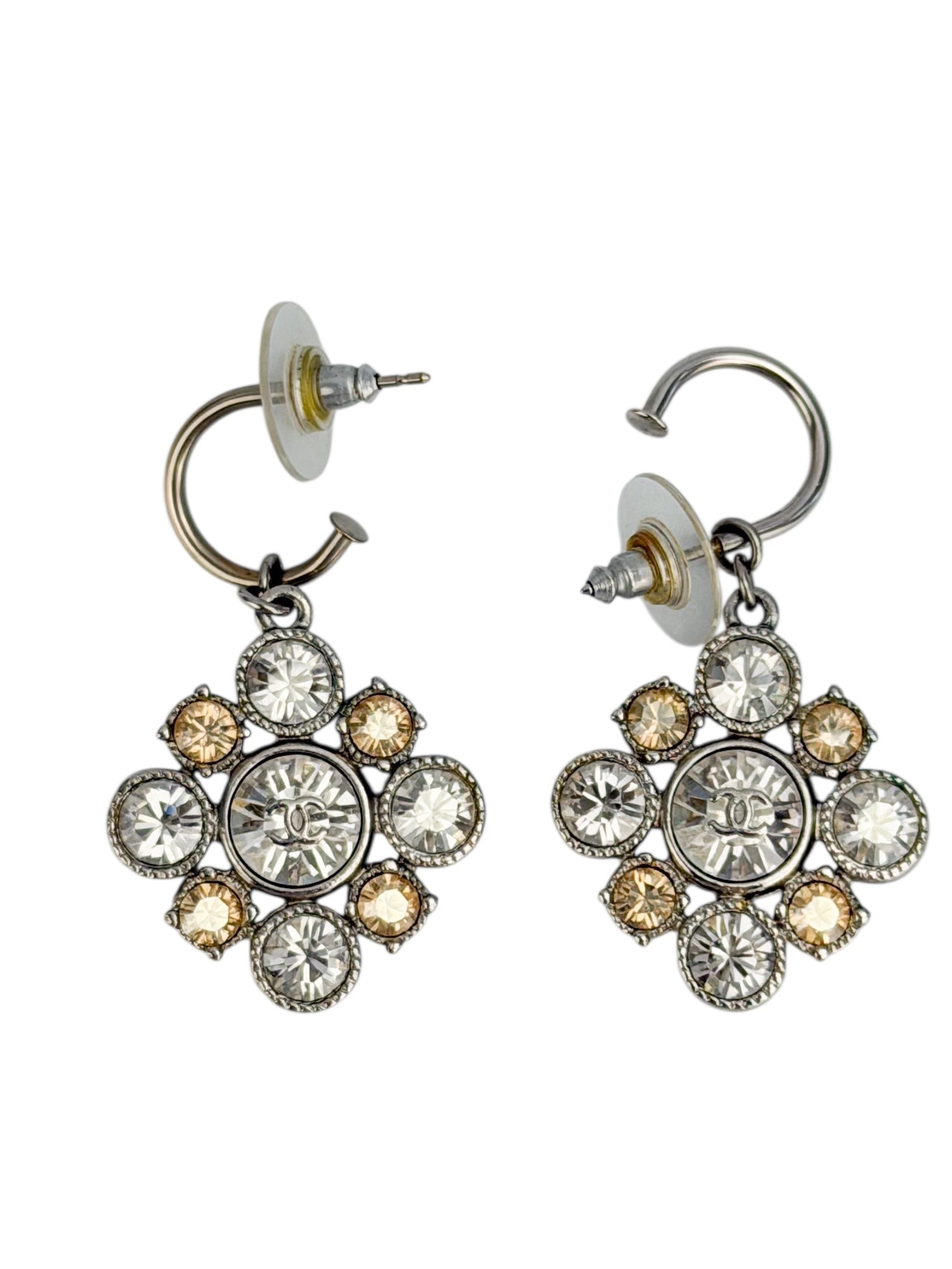 Chanel CC Crystal Earrings