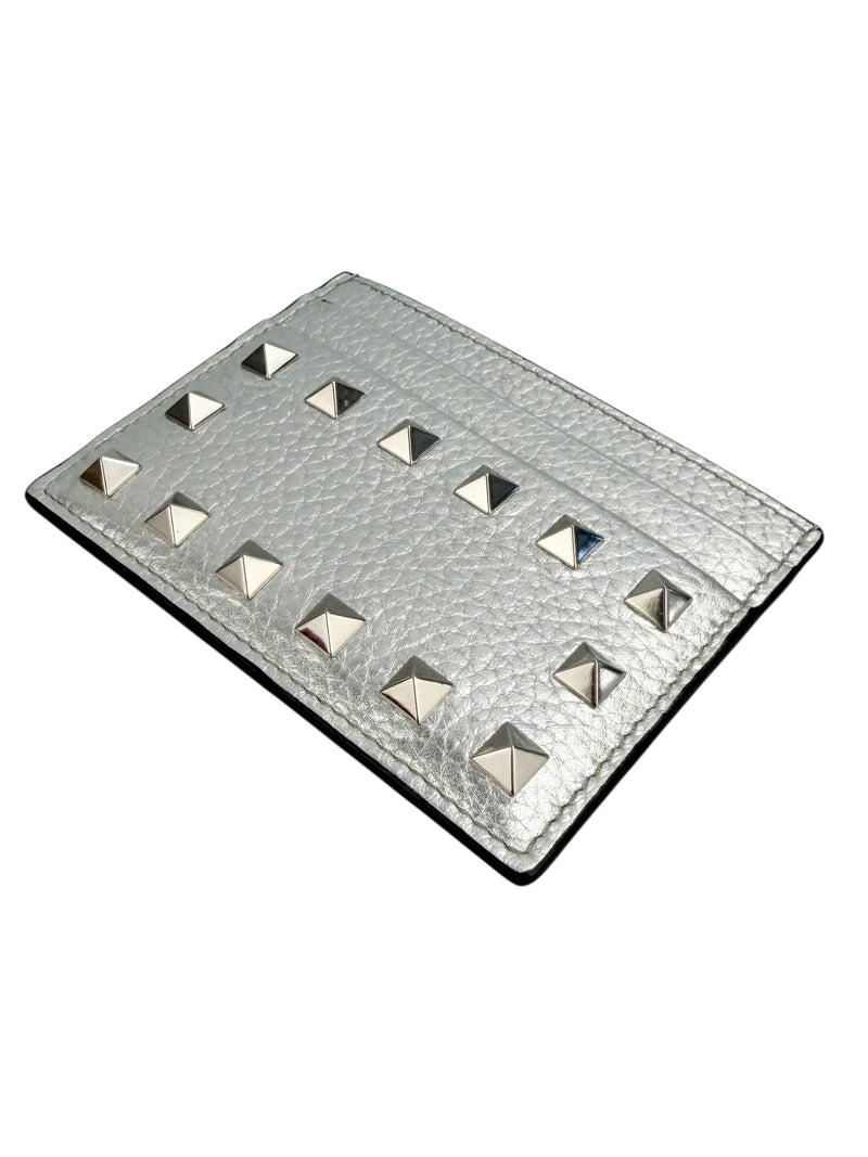 Valentino Silver Rockstud Card Holder (FULL SET)