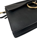 Chloe Black Leather Faye Crossbody Medium