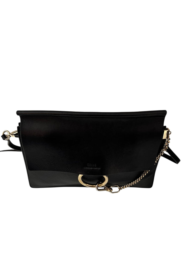 Chloe Black Leather Faye Crossbody Medium