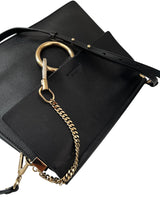 Chloe Black Leather Faye Crossbody Medium