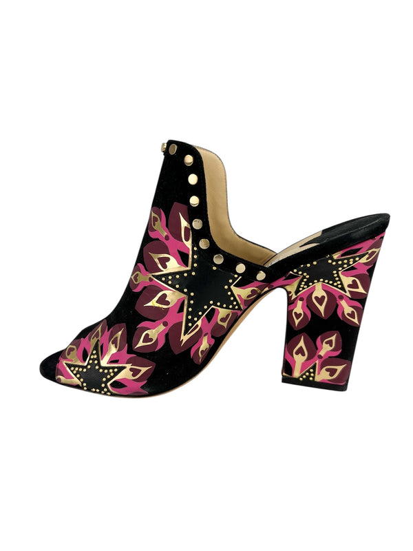 Jimmy Choo Black Suede Heels Size 37.5