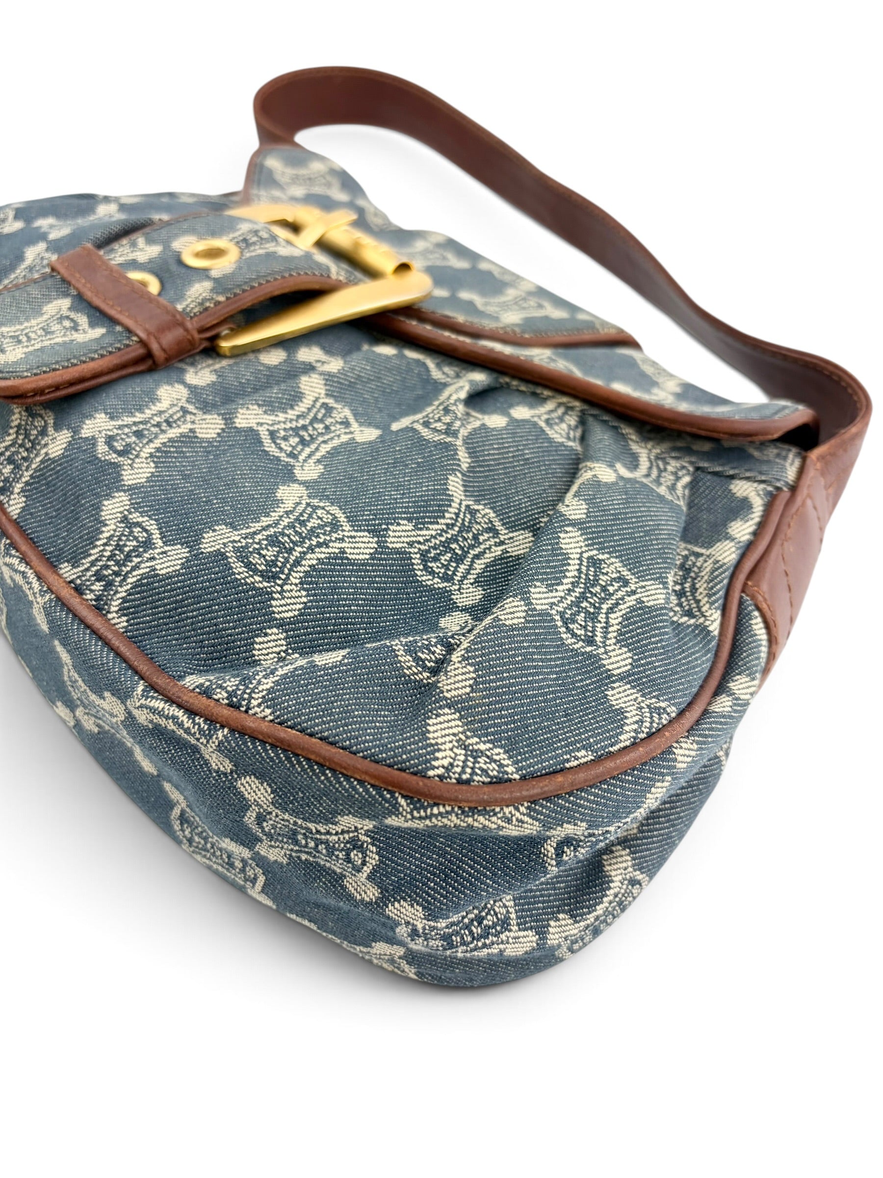 celine-denim-macadam-buckle-shoulder-bag-6