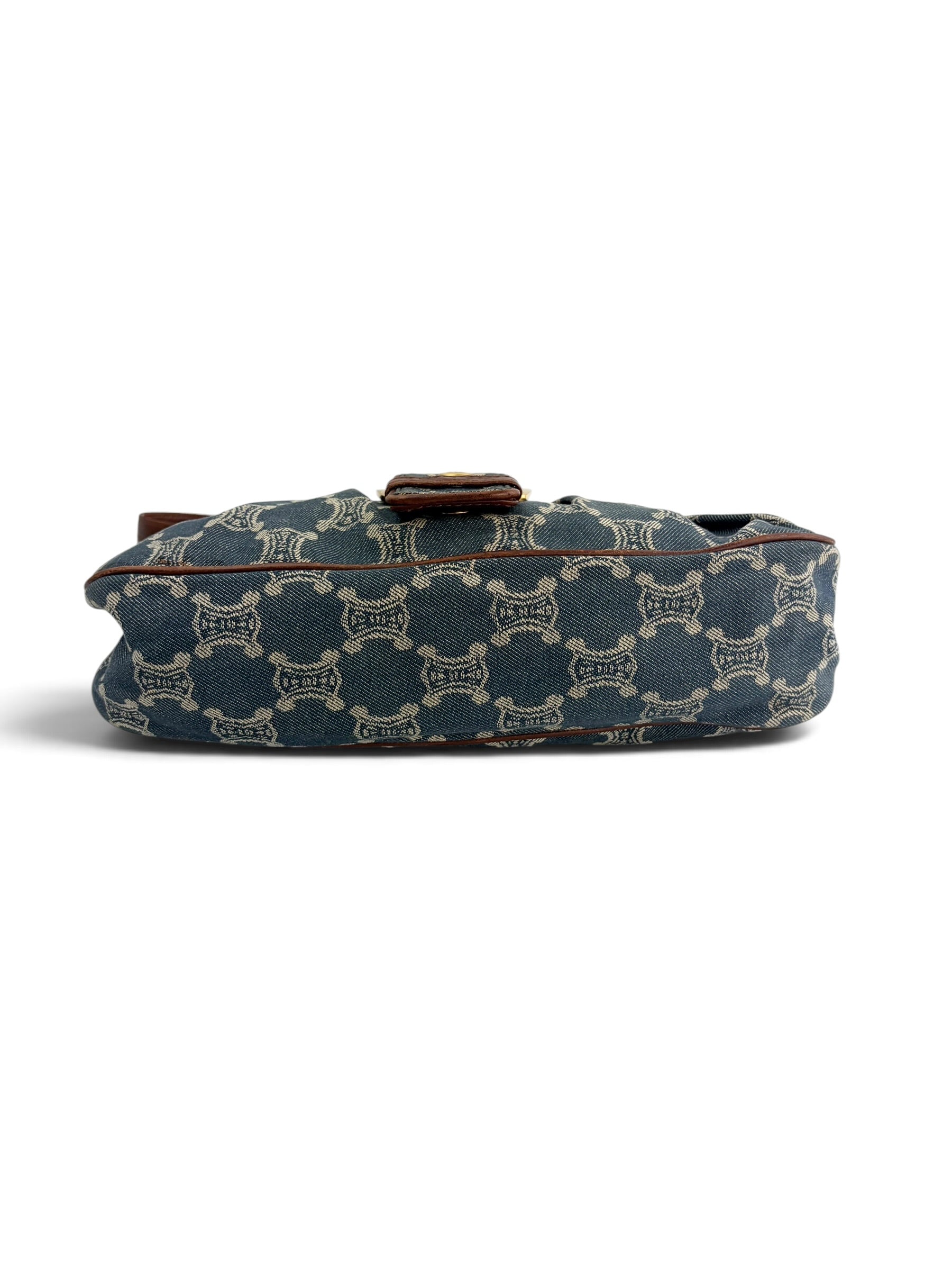 celine-denim-macadam-buckle-shoulder-bag-5