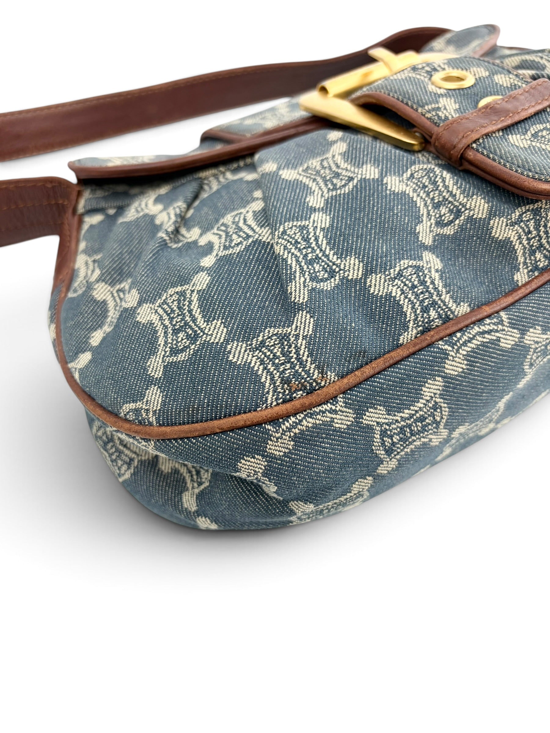 celine-denim-macadam-buckle-shoulder-bag-7