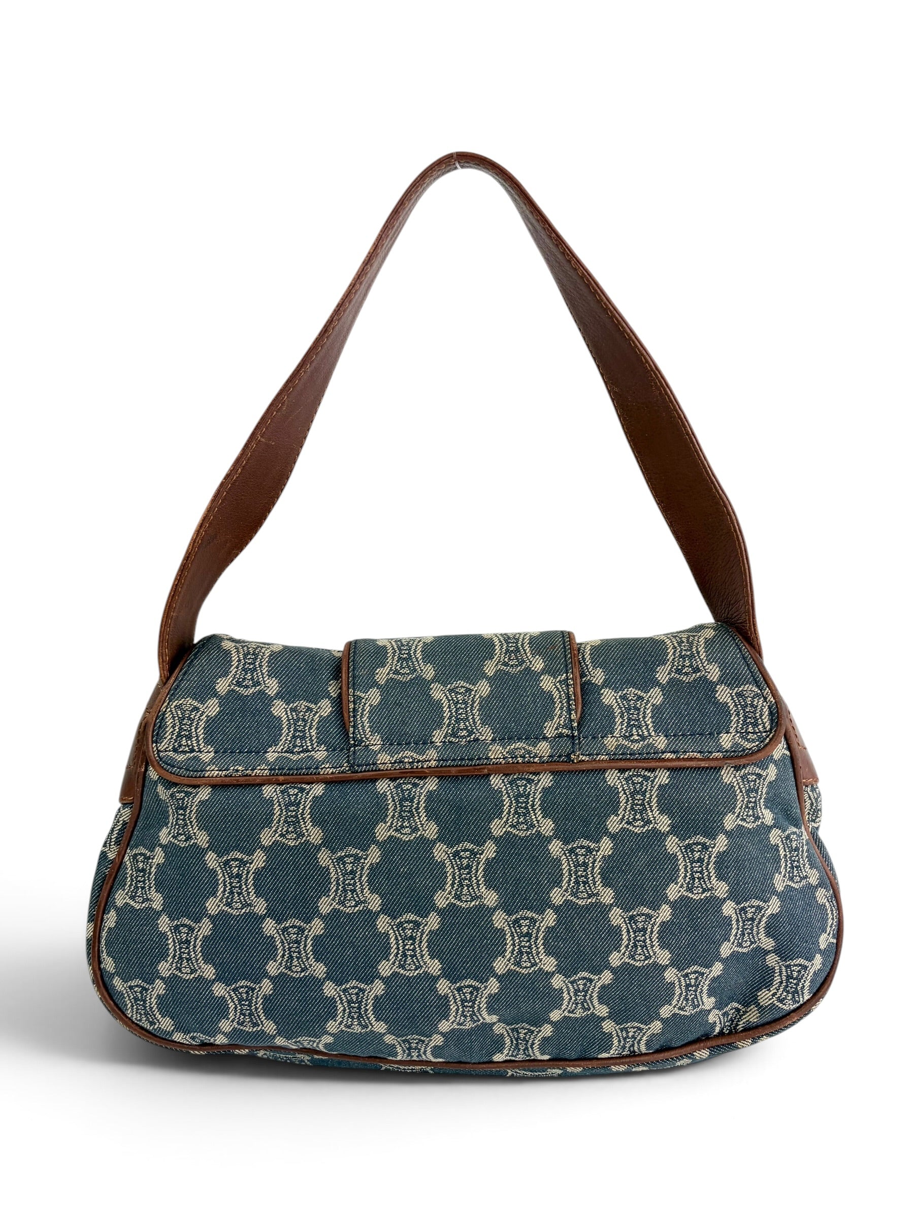 celine-denim-macadam-buckle-shoulder-bag-2