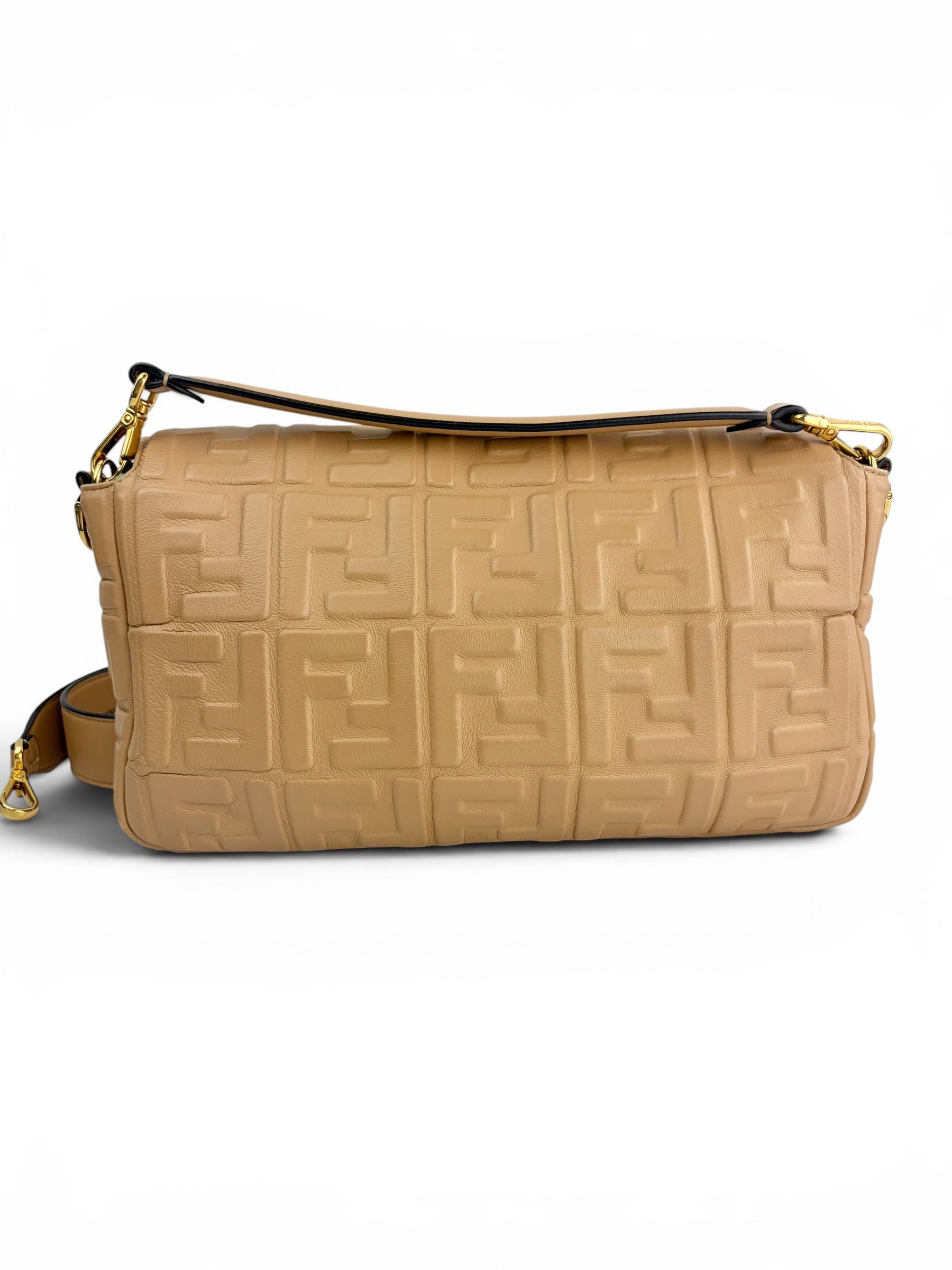 fendi-camel-leather-embossed-zucca-large-baguette-2