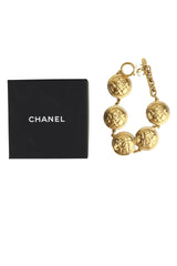 Chanel Vintage 24k Gold Plated Medallion Bracelet