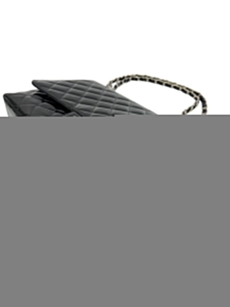 Chanel Black Patent Maxi Single Flap