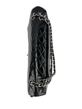 Chanel Black Patent Maxi Single Flap