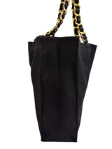 Chanel Black Canvas CC Vintage Chain Tote