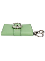 Jimmy Choo Mint Green Leather Key Card Holder (FULL SET)
