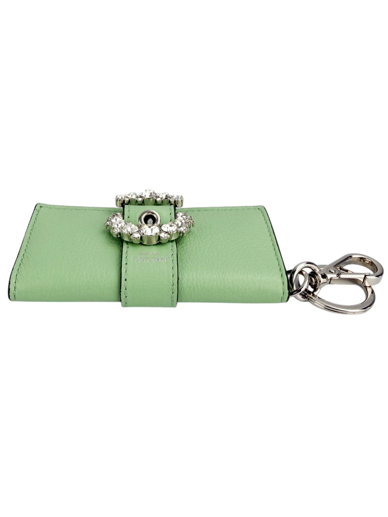 Jimmy Choo Mint Green Leather Key Card Holder (FULL SET)