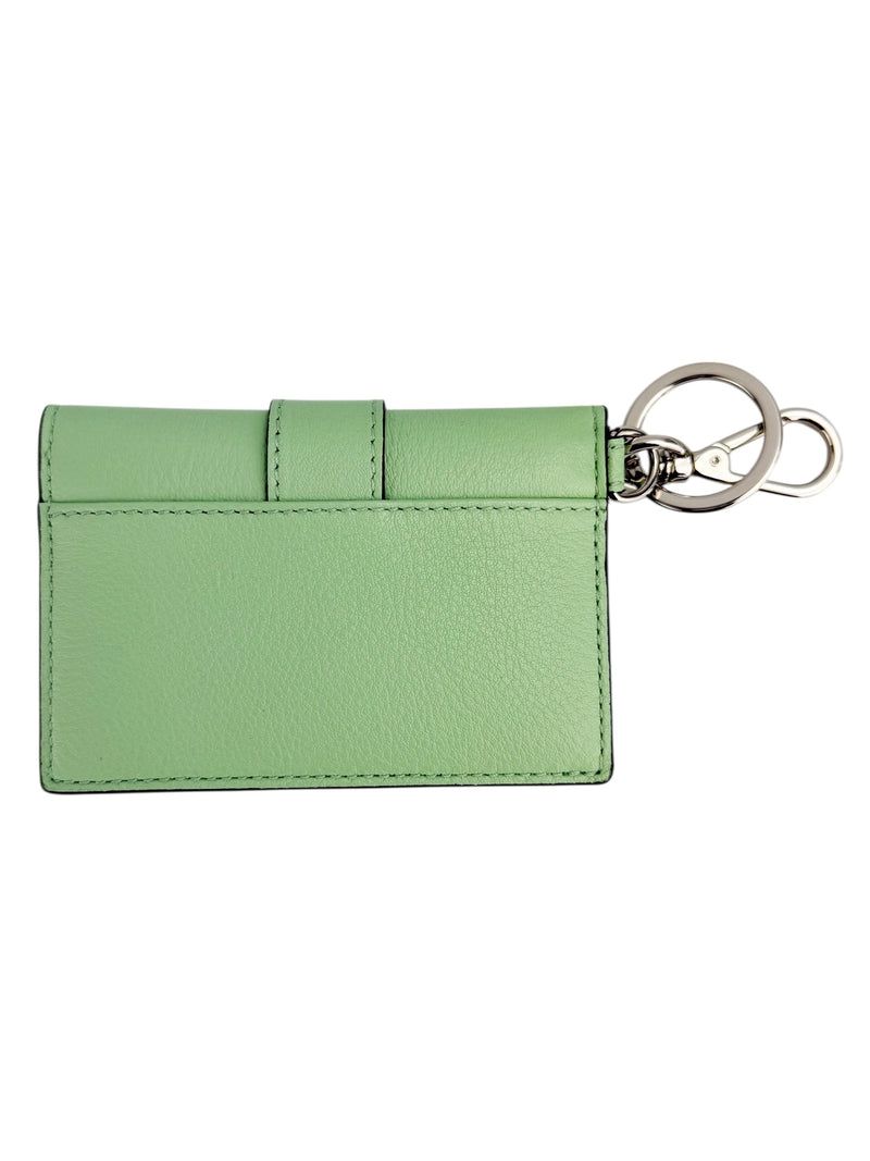 Jimmy Choo Mint Green Leather Key Card Holder (FULL SET)
