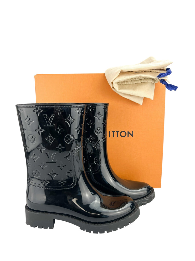 Louis Vuitton Black Rain Boots Size 39