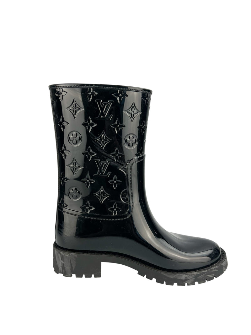 Louis Vuitton Black Rain Boots Size 39