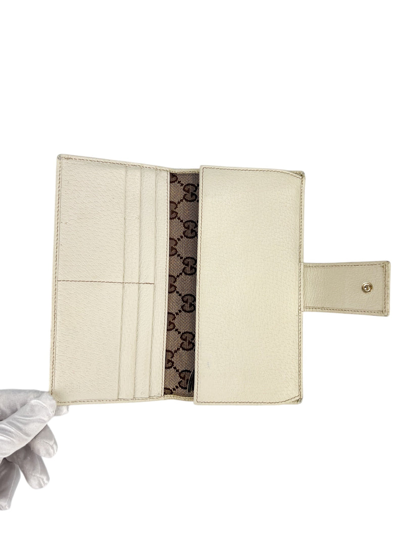 Gucci Abbey White Leather Wallet