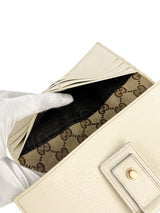 Gucci Abbey White Leather Wallet