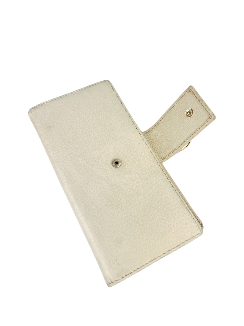 Gucci Abbey White Leather Wallet