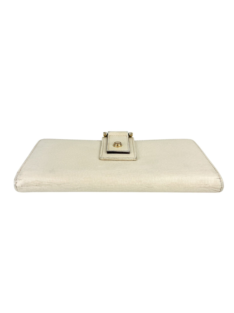 Gucci Abbey White Leather Wallet