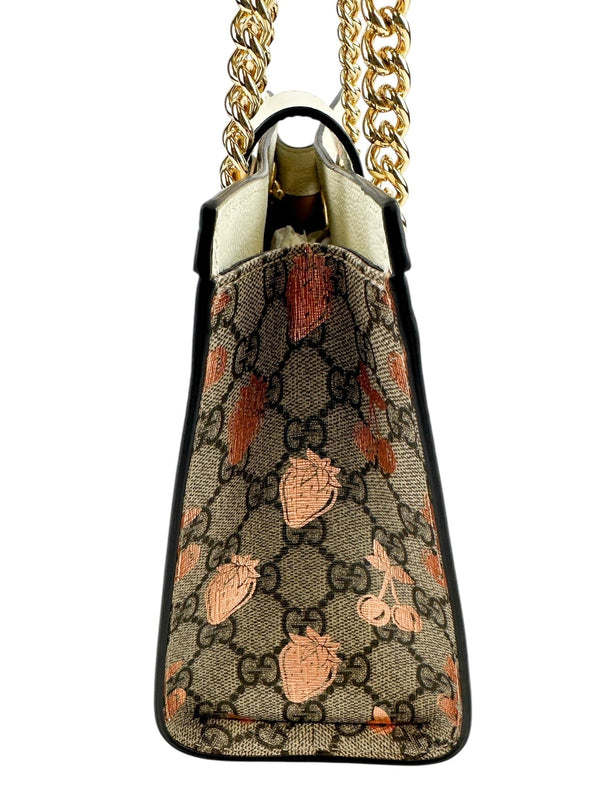 Gucci Metallic GG Supreme Padlock Tote