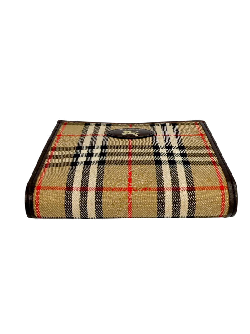 Burberry Housecheck Kiss Lock Wallet
