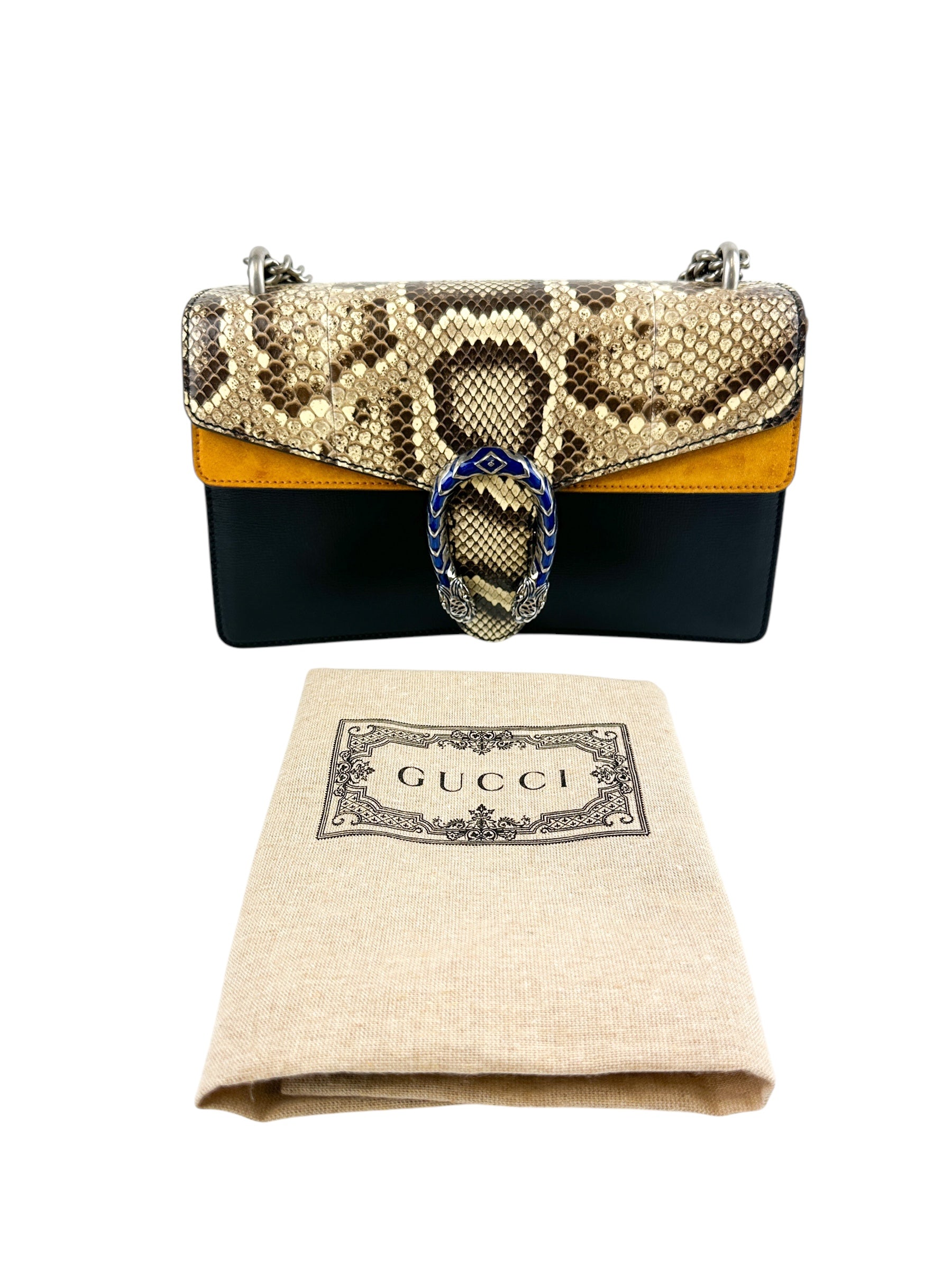 Gucci Snakeskin Black Dionysus Shoulder Bag