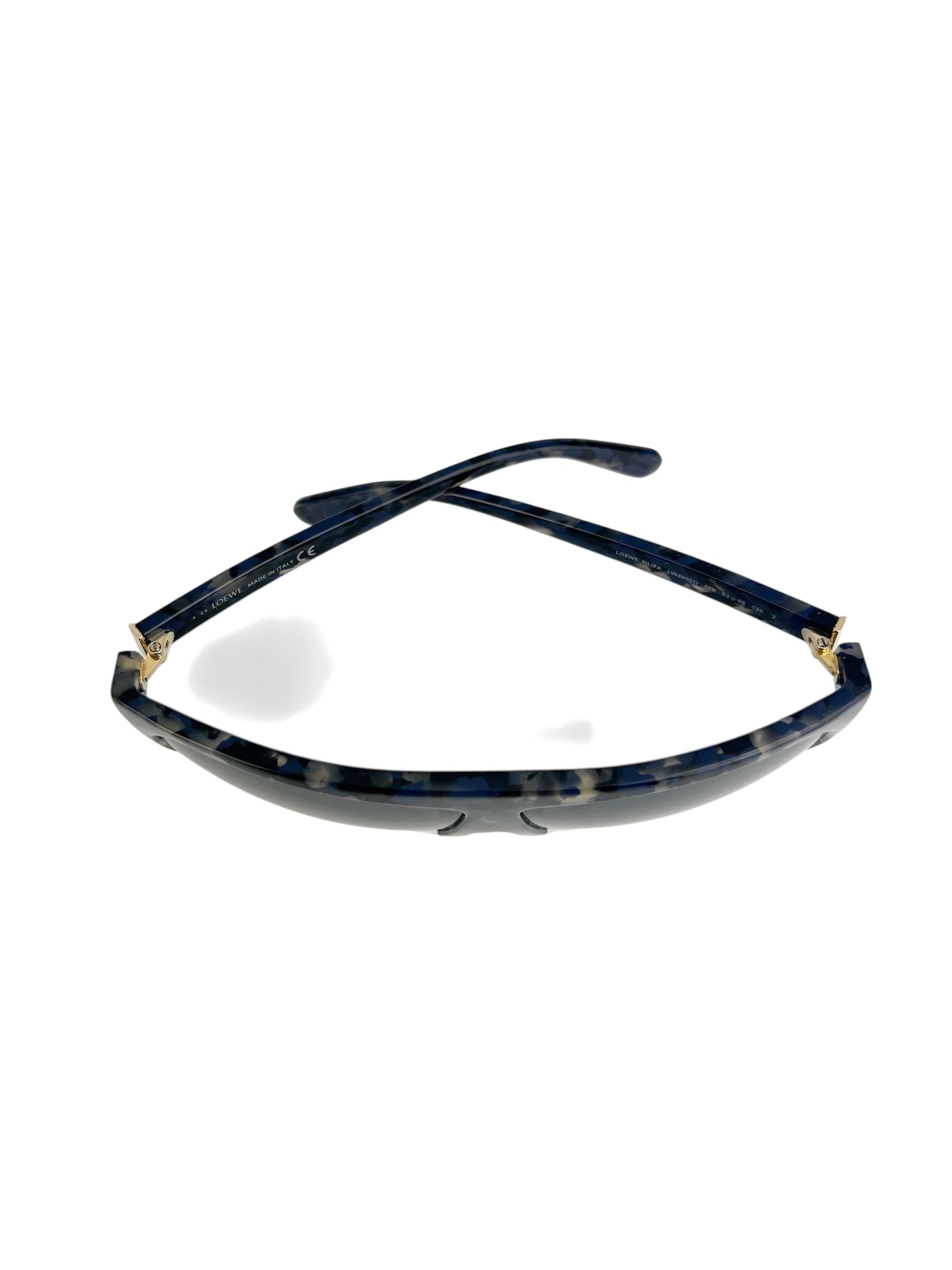 Loewe Oversized Blue Shield Sunglasses