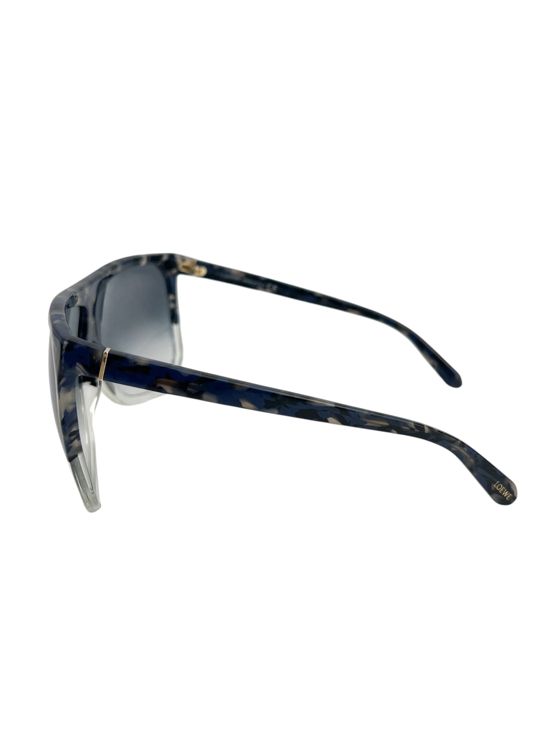 Loewe Oversized Blue Shield Sunglasses