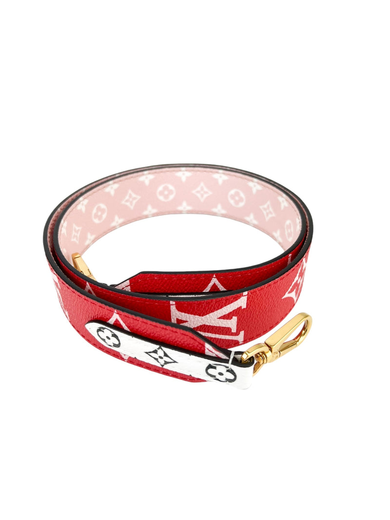 Louis Vuitton Monogram Red & Pink Shoulder Strap