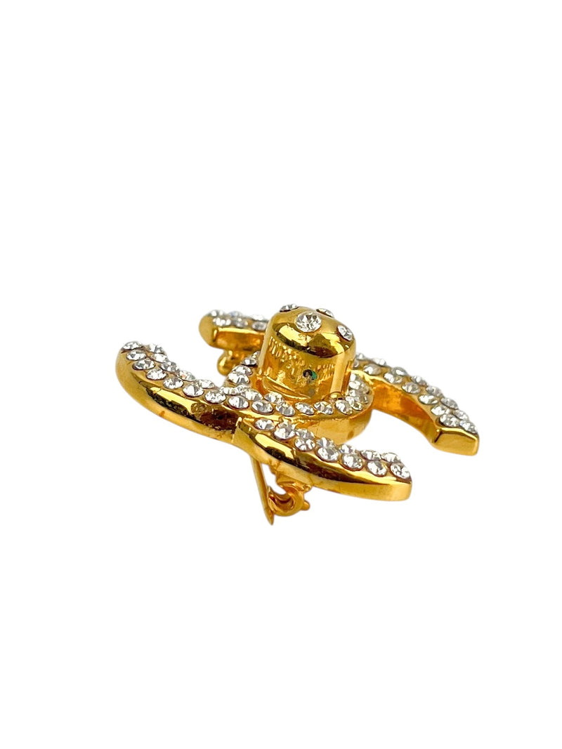 Chanel Crystal Encrusted CC Turn-lock Brooch (FULL SET)