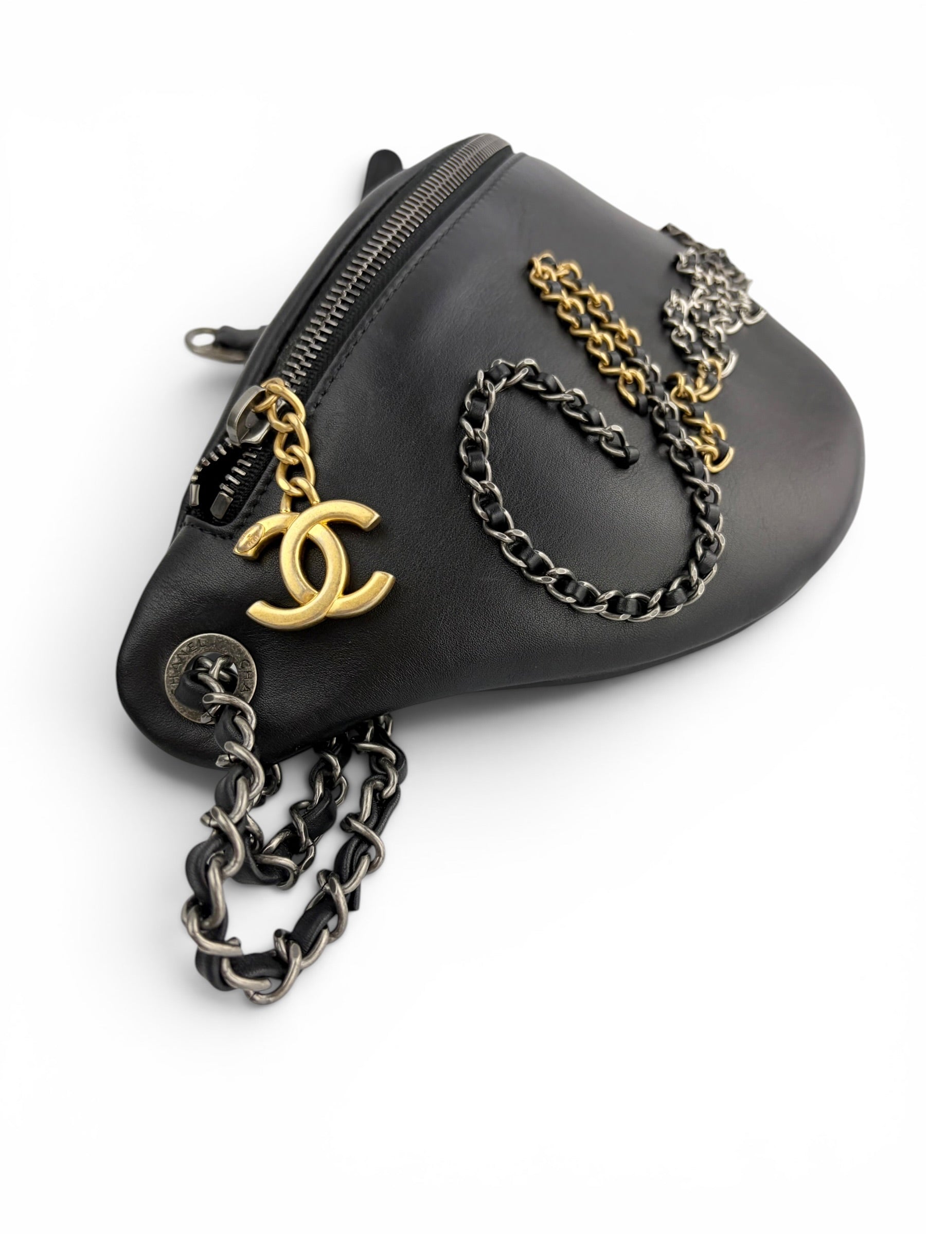 chanel-black-leather-chain-logo-bum-bag--full-set--2