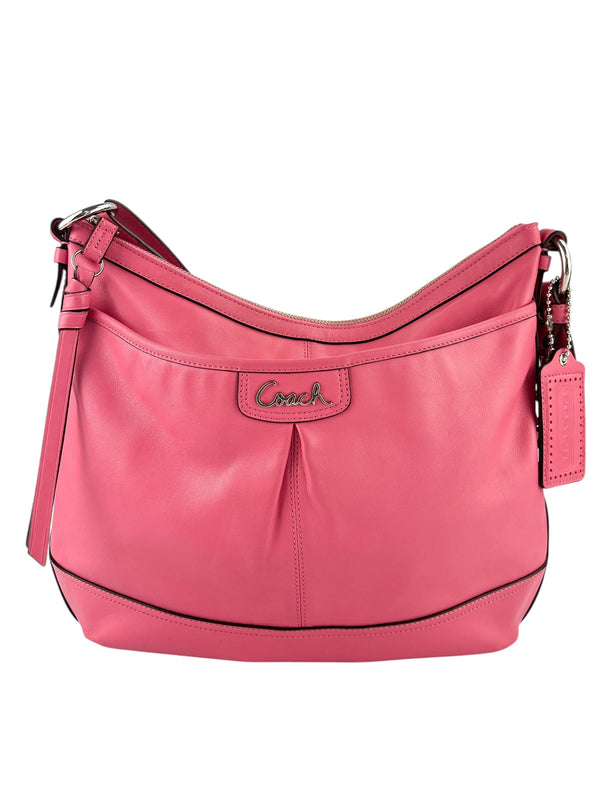 Coach Park Pink Leather Zip Top Shoulder Bag