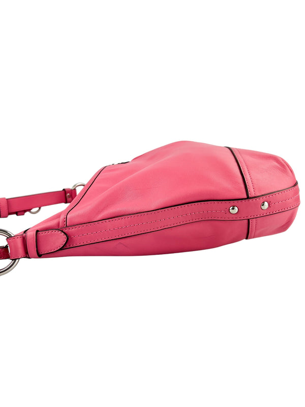 Coach Park Pink Leather Zip Top Shoulder Bag