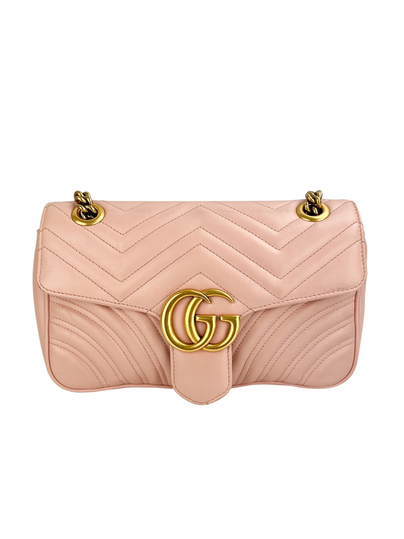 Gucci Marmont Pink Leather Flap