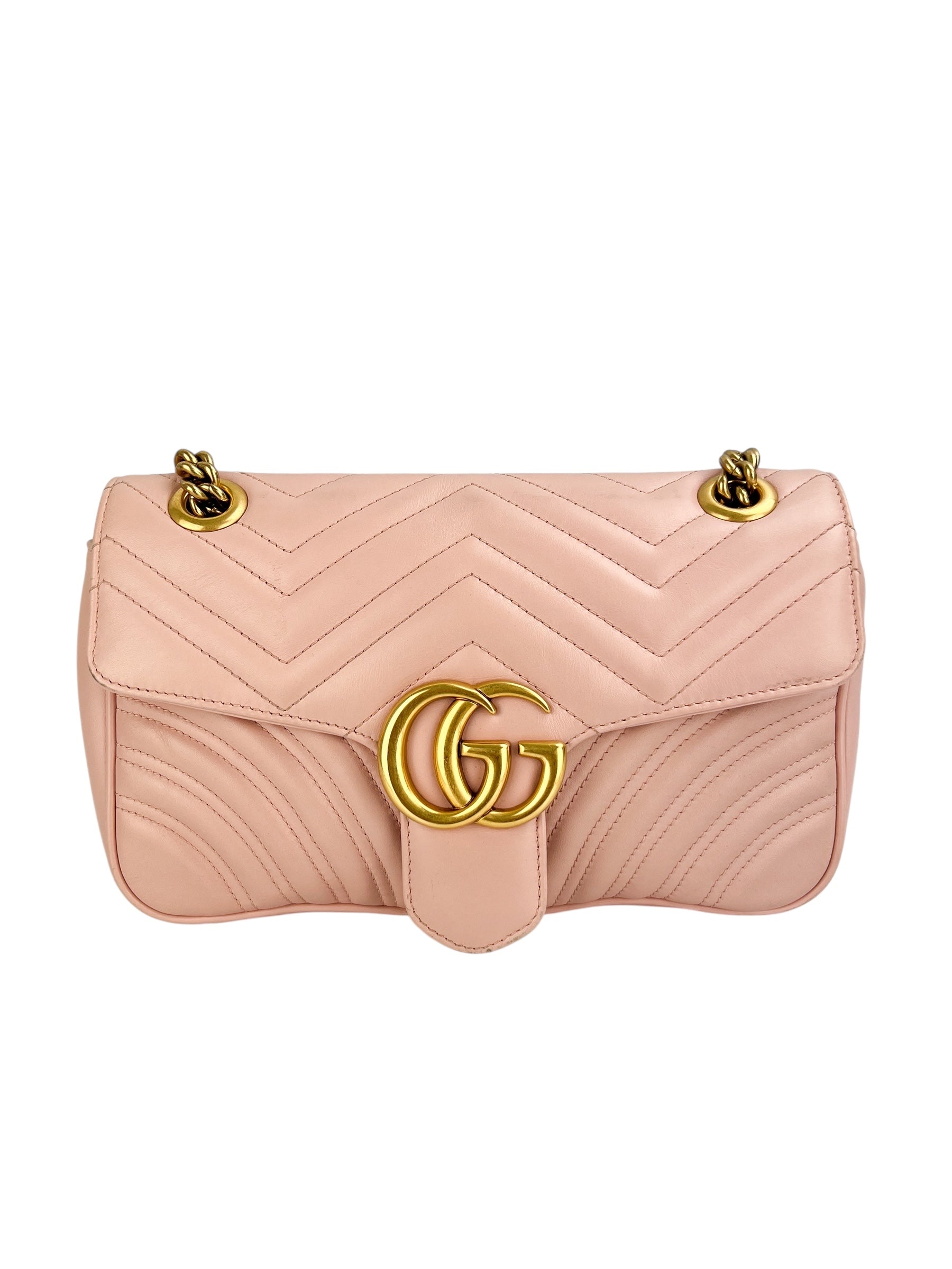 Gucci Marmont Pink Leather Flap