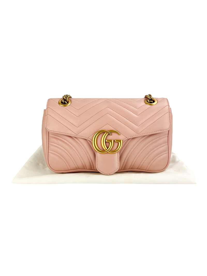 Gucci Marmont Pink Leather Flap