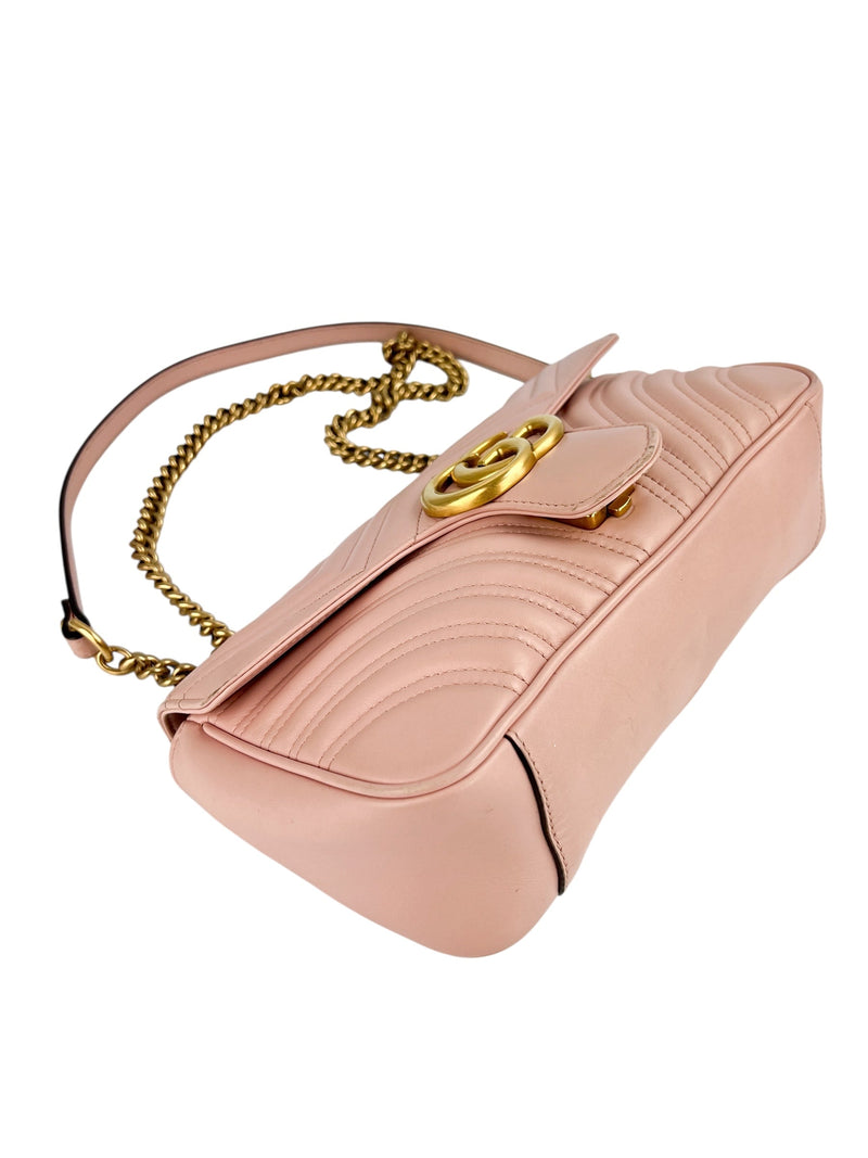 Gucci Marmont Pink Leather Flap
