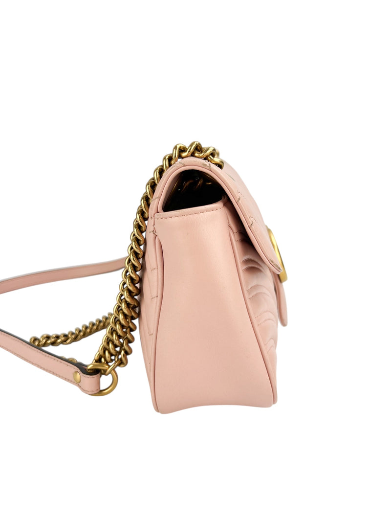 Gucci Marmont Pink Leather Flap
