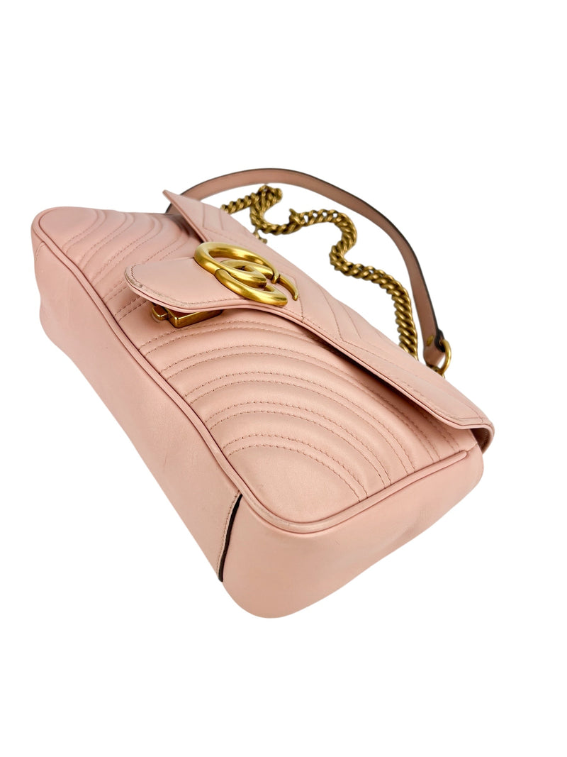 Gucci Marmont Pink Leather Flap