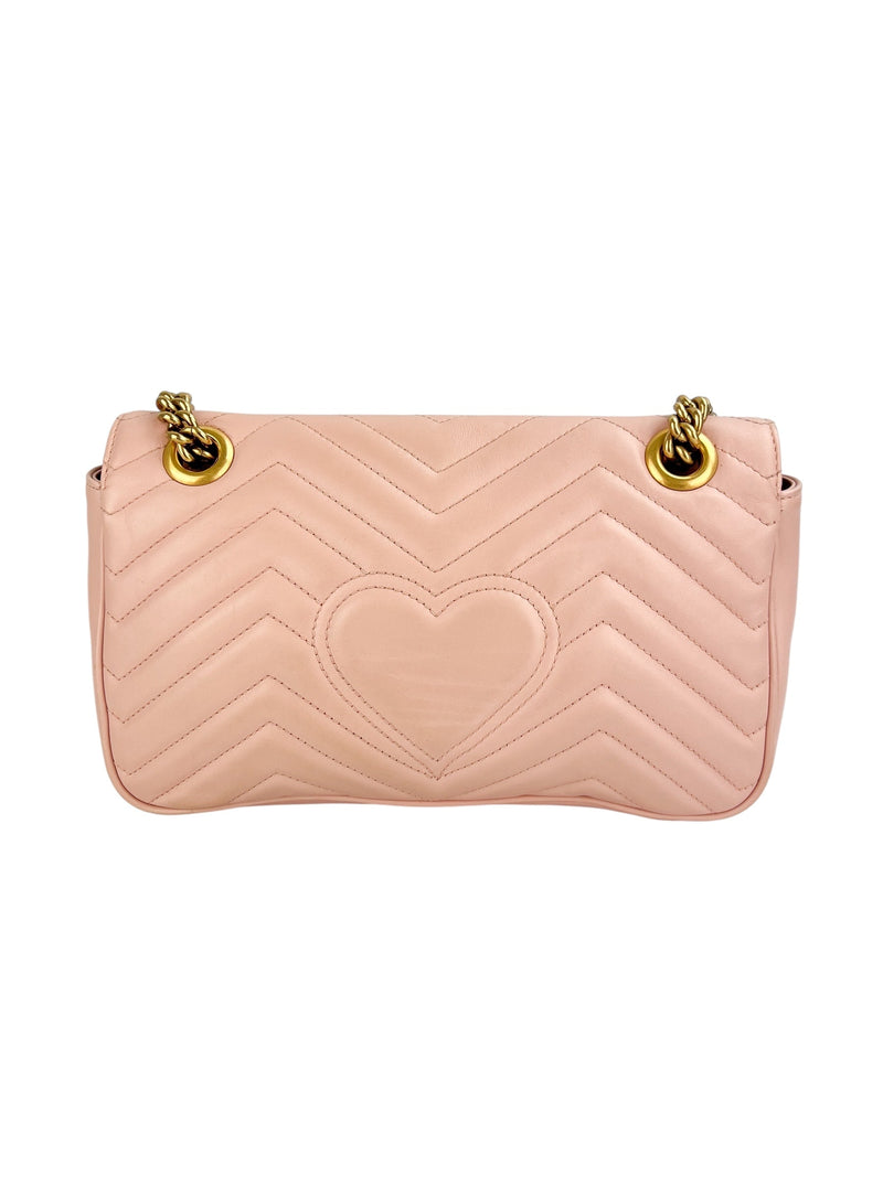 Gucci Marmont Pink Leather Flap