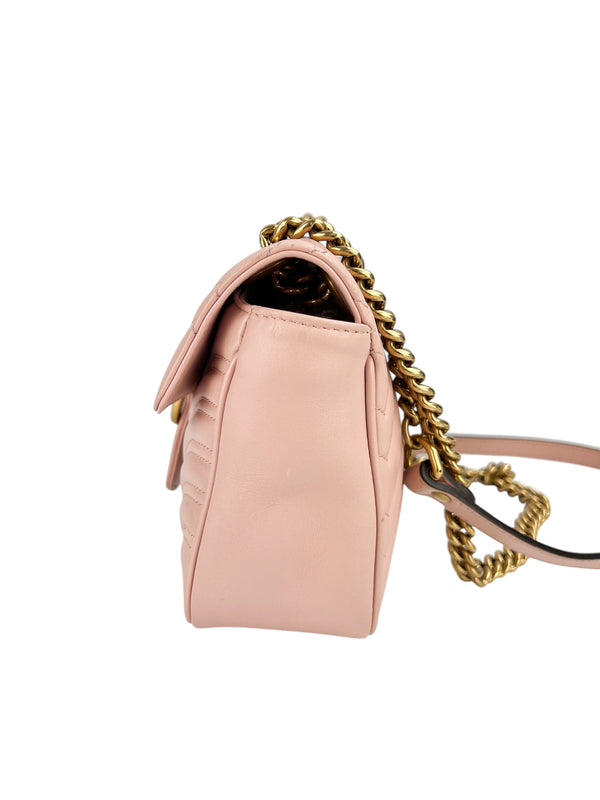 Gucci Marmont Pink Leather Flap