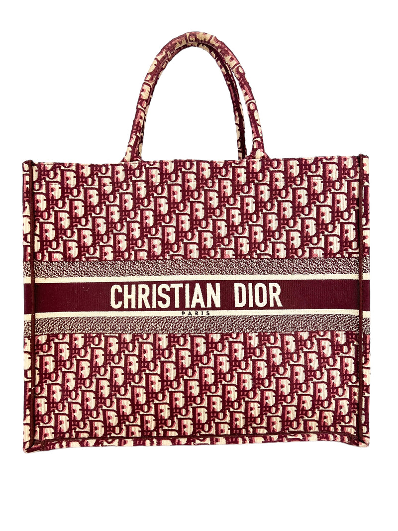 Christian Dior Large Dior Book Tote Oblique Red