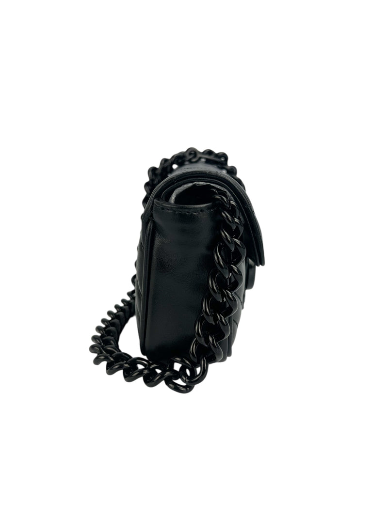 Gucci So Black Marmont Chain Belt Bag in Box