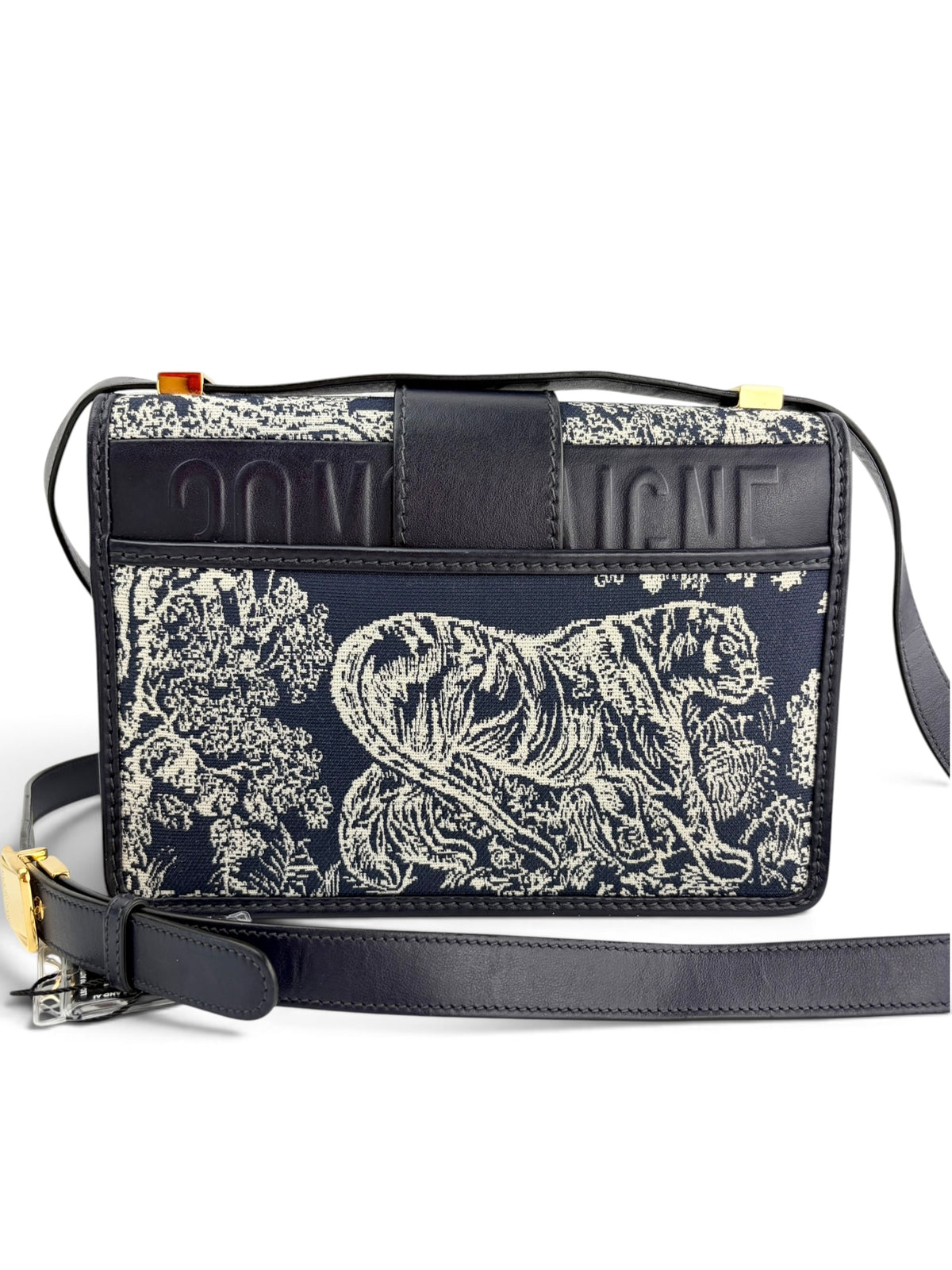 christian-dior-navy-canvas-30-montaigne-flap-bag-2
