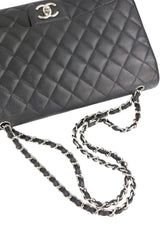 Chanel Black Caviar Double Flap Maxi In Box