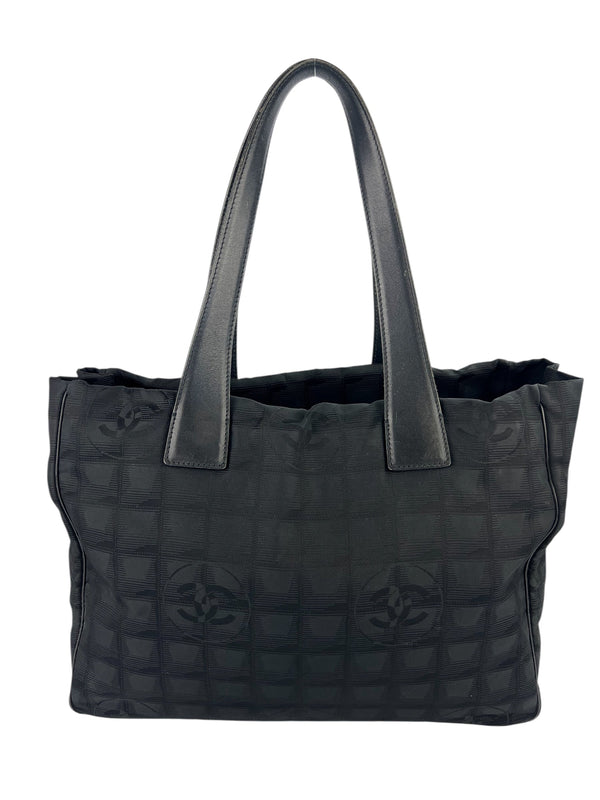 Chanel Black Logo Travel Line Tote
