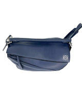 Loewe Navy Blue Leather Puzzle Bag Medium