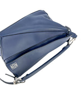 Loewe Navy Blue Leather Puzzle Bag Medium