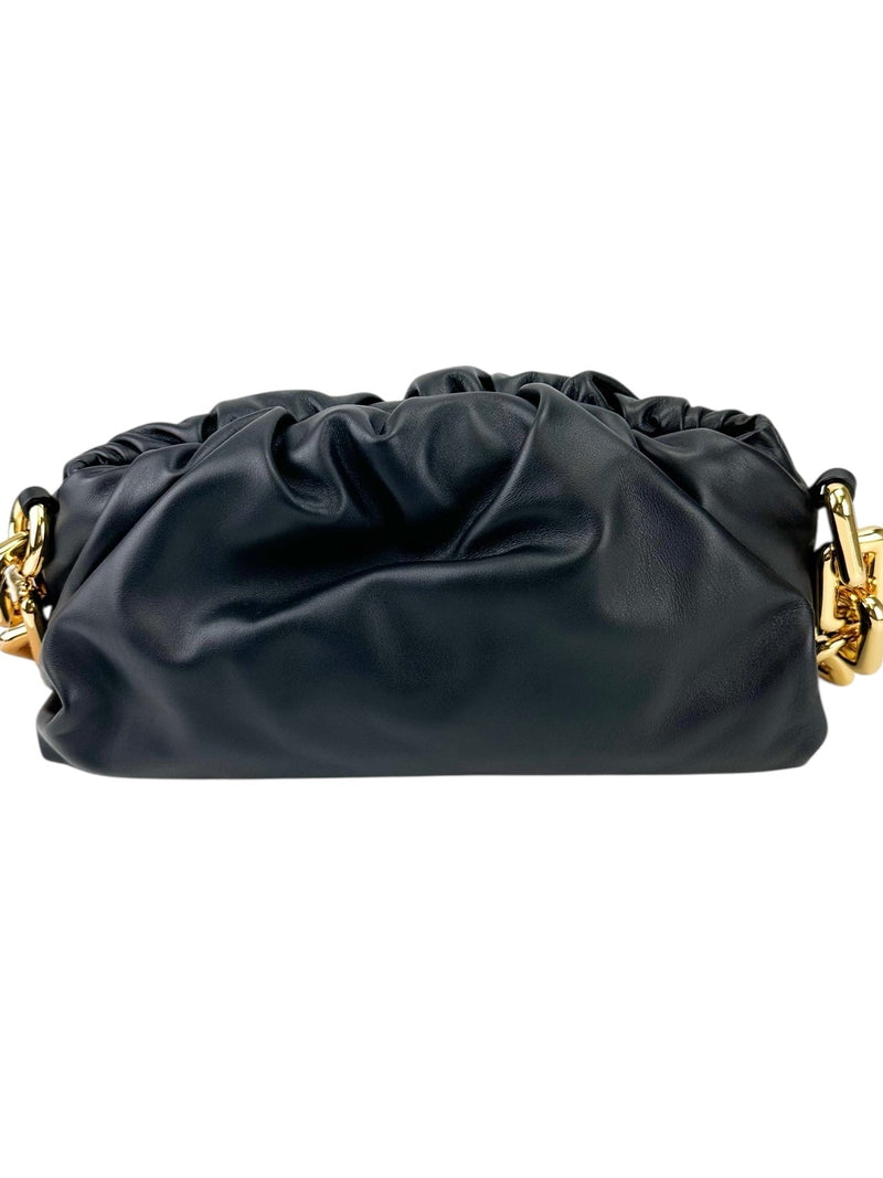 Bottega Veneta Black Chain Pouch Handbag